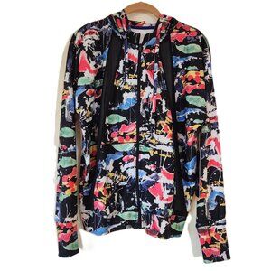 NWT ABS by Allen Schwartz "Black Graffiti" Activewear Hoodie  Size M